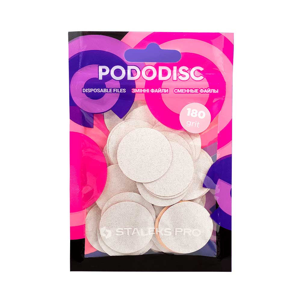 Сменные файлы белые для педикюрного диска L 180 грит Pododisc Staleks Pro, 50 шт