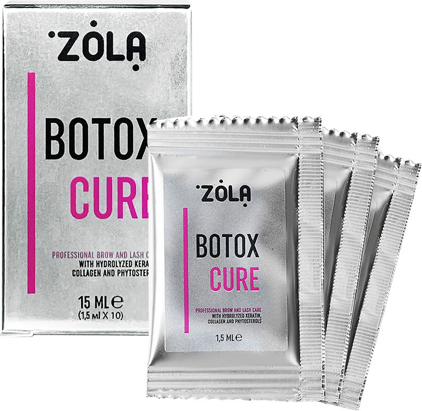 NEW! Ботокс для бровей и ресниц Botox Cure в саше ZOLA, 10*1,5 мл