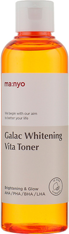 Тонер осветляющий с галактомисисом и витаминным комплексом Manyo Galac Whitening Vita Toner 210, мл