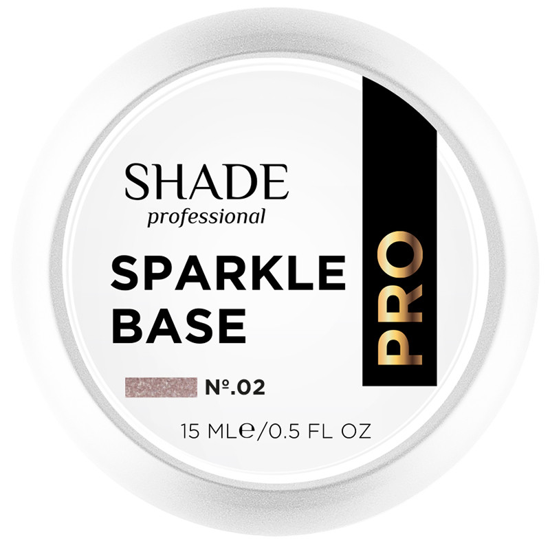 База каучукова світловідбиваюча №2 Base Coat Sparkle Shade, 15 мл  Фото 2 