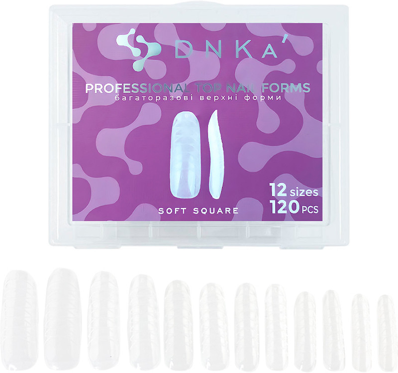 Верхние формы для наращивания Forms Soft Square Almond DNKa,120шт