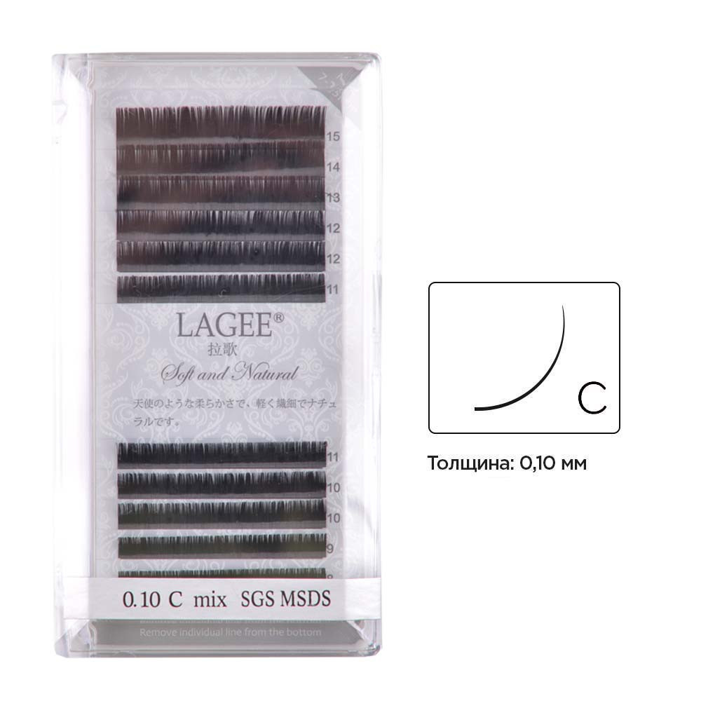 Вії Lagge Mix С, 0.10 Nagaraku
