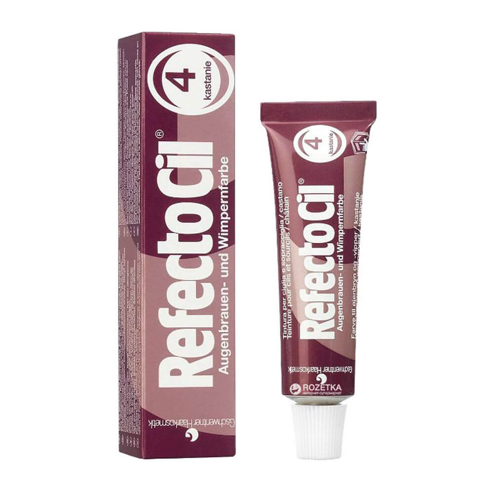 Крем-краска для ресниц и бровей каштан RefectoCil, 15 мл
