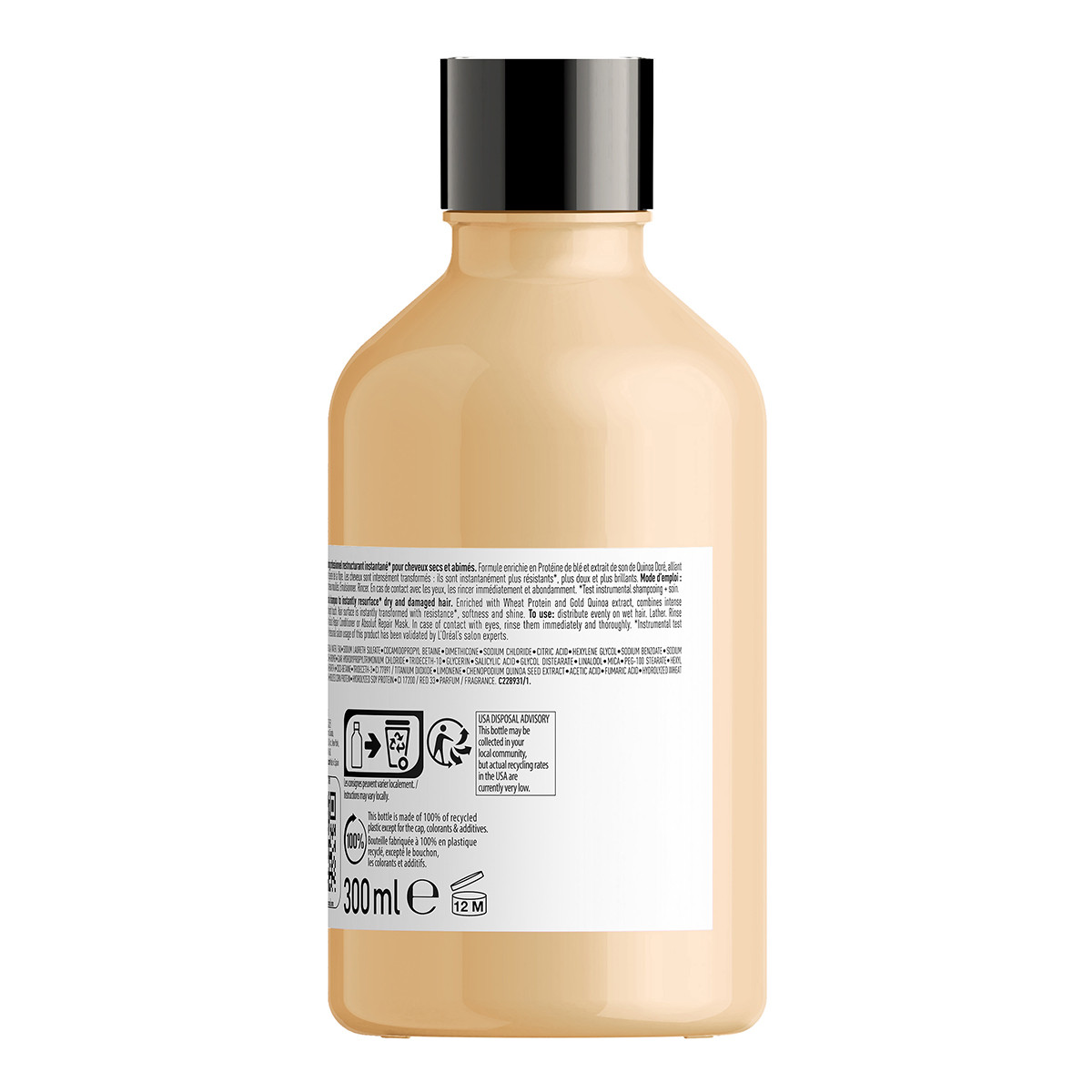 Шампунь для відновлення пошкодженого волосся Absolut Repair Gold L'Oreal Professionnel Paris, 300 мл  Фото 2 