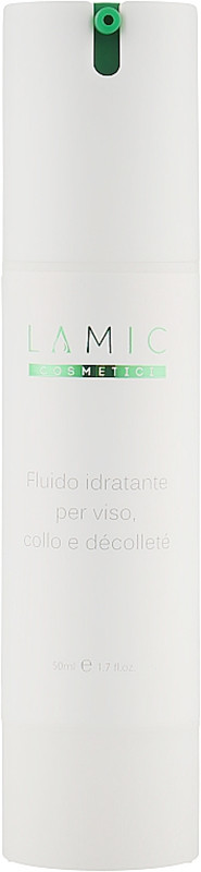 Флюїд зволожуючий для обличчя та декольте Fluido idratante per viso e decollete Lamic, 50 мл