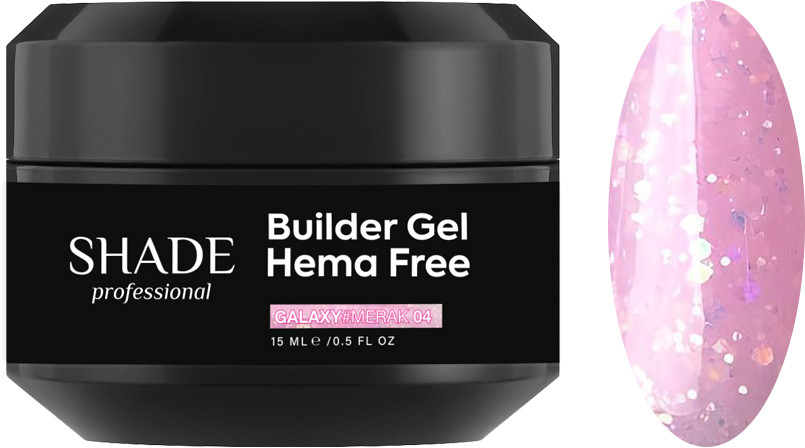 Билдер гель HEMA FREE BUILDER GEL GALAXY MERAK 04  Shade, 15 мл