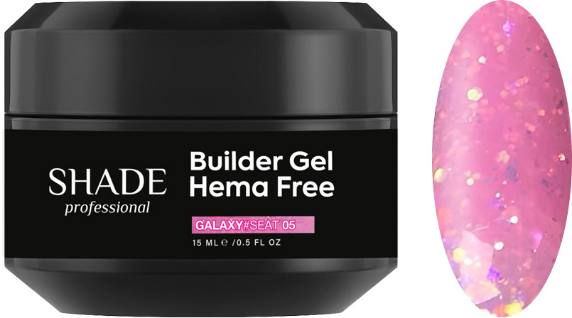 Билдер гель HEMA FREE BUILDER GEL GALAXY SEAT 05 Shade, 15 мл