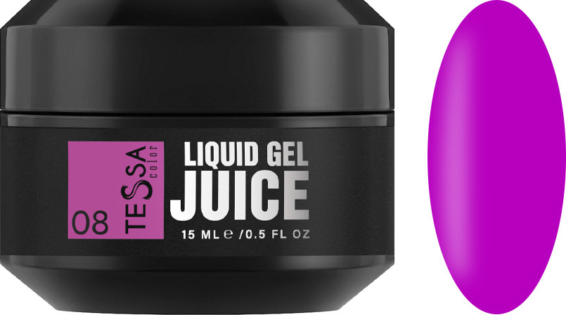 Жидкий гель Liquid gel Juice 08 Tessa, 15 мл
