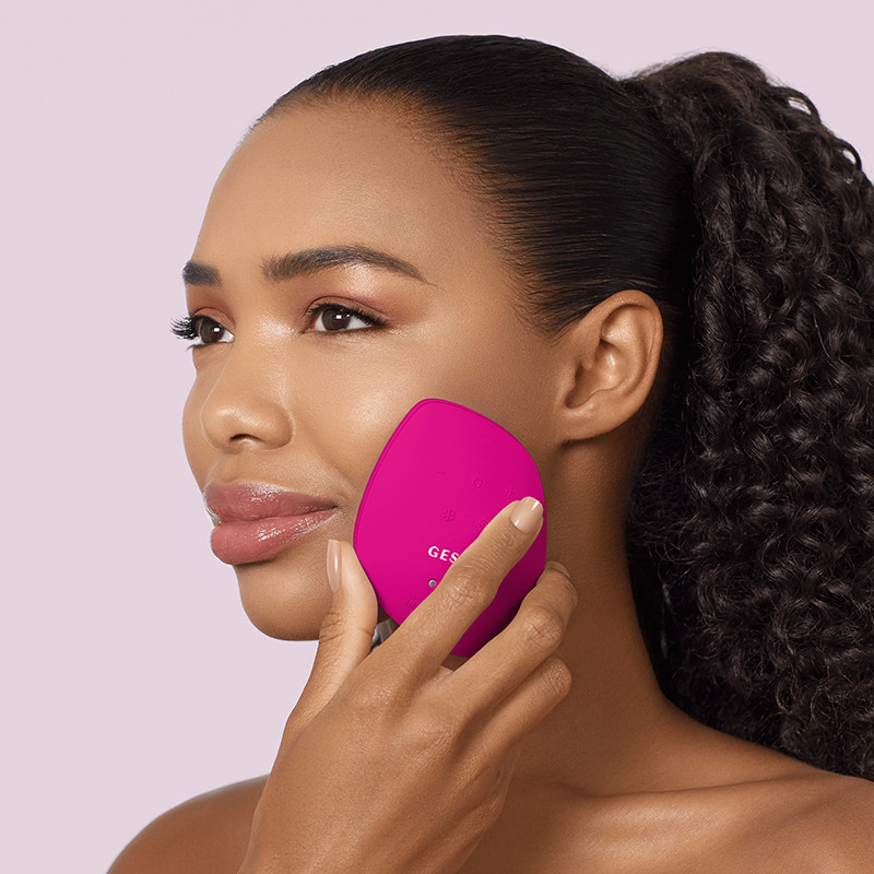 Звукова маска тепло та холод GESKE Sonic Warm & Cool Mask 9 в 1 бузковий  Фото 4 