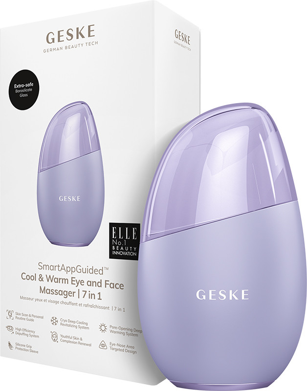 Масажер для очей та обличчя GESKE Cool & Warm Eye and Face Massager 7 в 1 фіолетовий на beauty-prof.com Масажер для очей та обличчя GESKE Cool & Warm Eye and Face Massager 7 в 1 фіолетовий