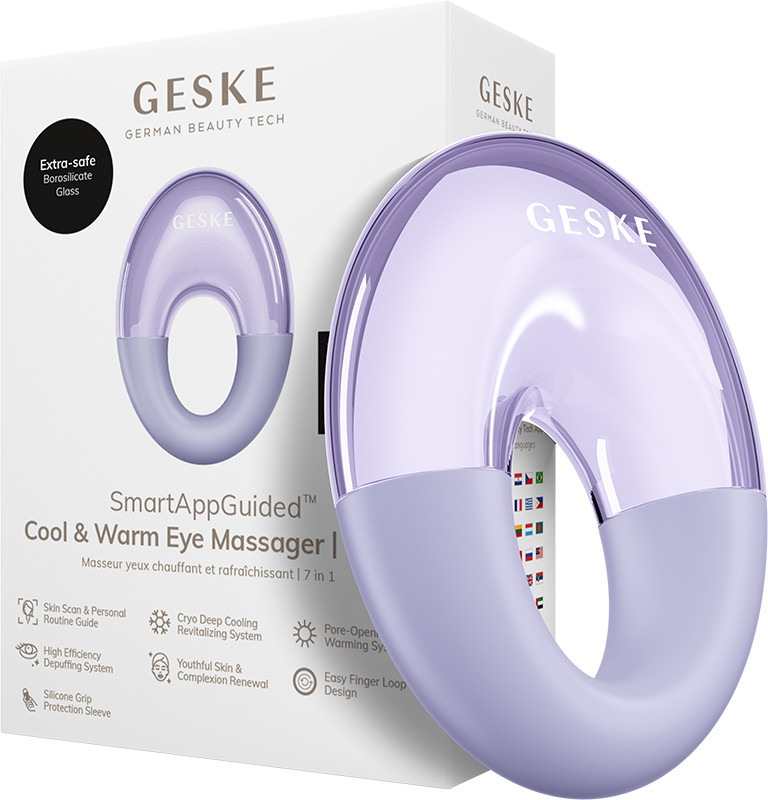 Масажер для очей GESKE Cool & Warm Eye Massager 7 в 1 фіолетовий на beauty-prof.com Масажер для очей GESKE Cool & Warm Eye Massager 7 в 1 фіолетовий