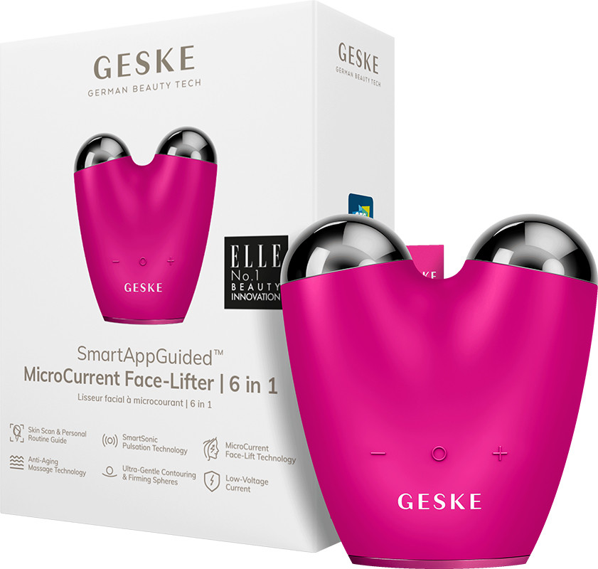 Мікрострумовий підтягувач обличчя GESKE MicroCurrent Face-Lifter 6 в 1 бузковий 