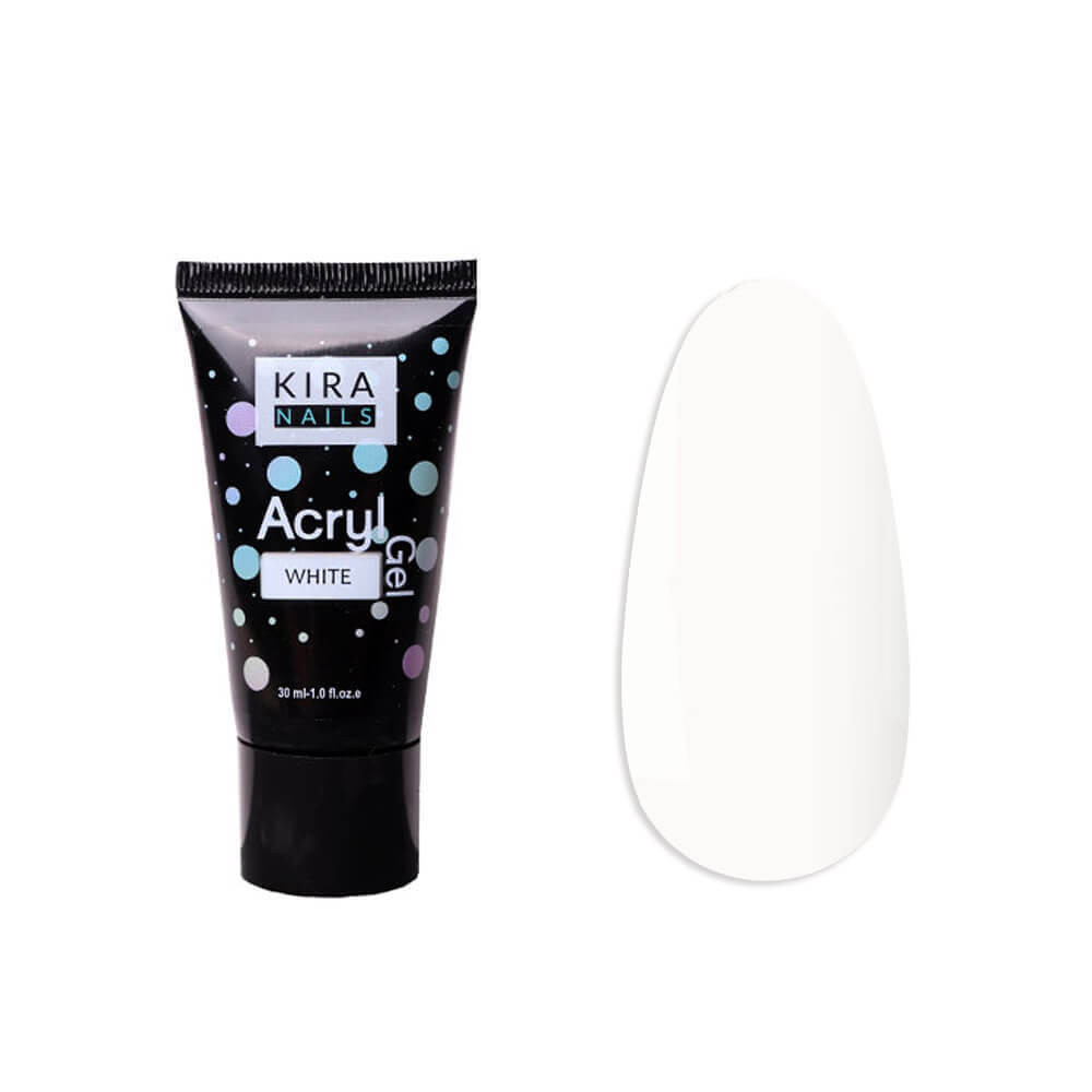 Акрил-гель білий 30 мл Kira Nails