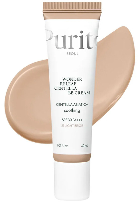 ВВ крем с экстрактом центеллы Purito Seoul Wonder Releaf Centella BB Cream (№21 Light Beige), 30 мл на beauty-prof.com Фото 2 ВВ крем с экстрактом центеллы Purito Seoul Wonder Releaf Centella BB Cream (№21 Light Beige), 30 мл Фото 2