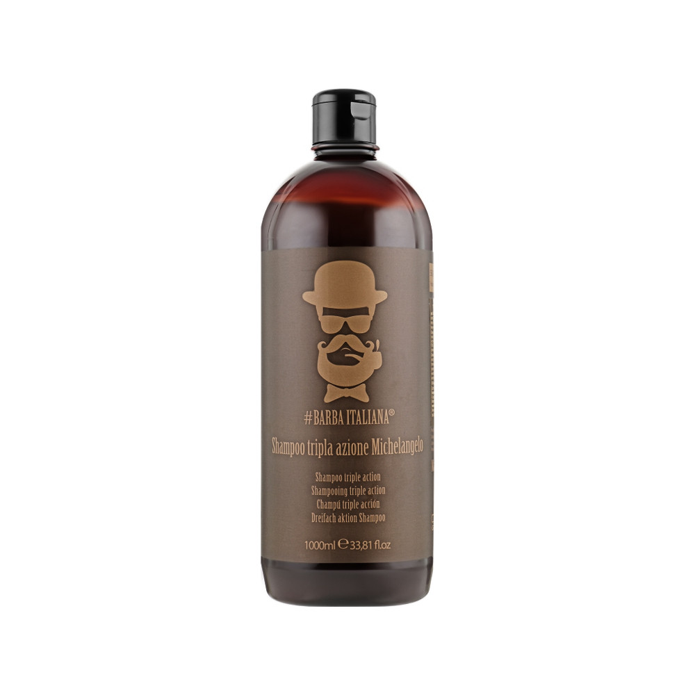 Тривалентный шампунь для волос без коробки Michelangelo Barba Italiana, 1000 мл 