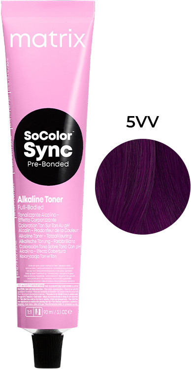 Краска для волос тонер тон в тон PRE Bonded Socolor Sync 5VV, 90 мл Matrix