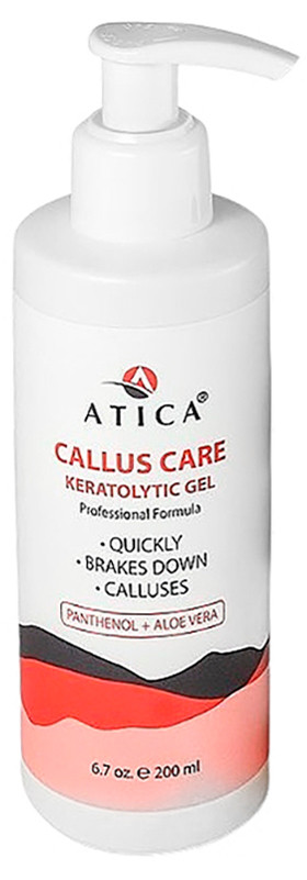 Кератолитик для удаления мозолей Callus Care Keratolytic Gel Atica, 200 мл