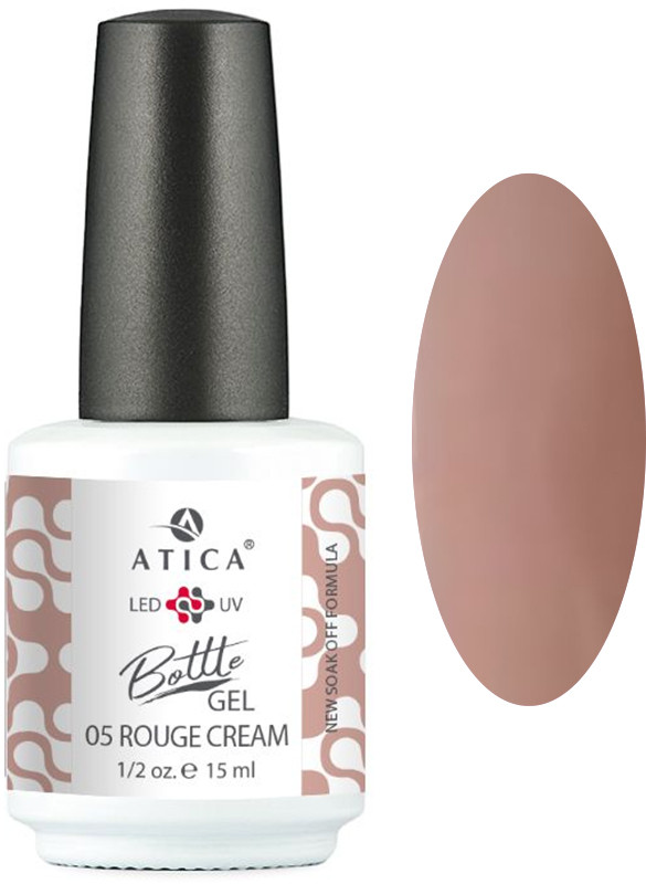 Жидкий гель укрепляющий Bottle Gel 05 Rouge Cream Atica, 15 мл