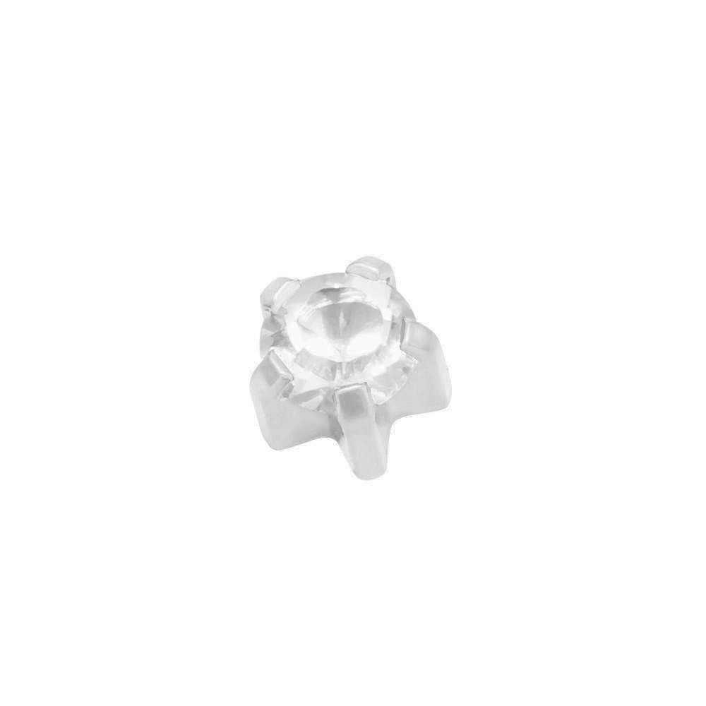 Серьги большой циркон, органическое серебро L 100 W Studex, 4мм 