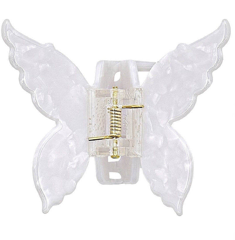 Краб-метелик для волосся Сніжна чарівність Barrette Clip White pearl MY HEART