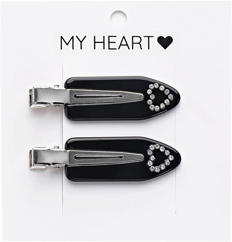 Набор заколок для волос Черная грация MY HEARTBarrette Clips in Black grace MY HEART