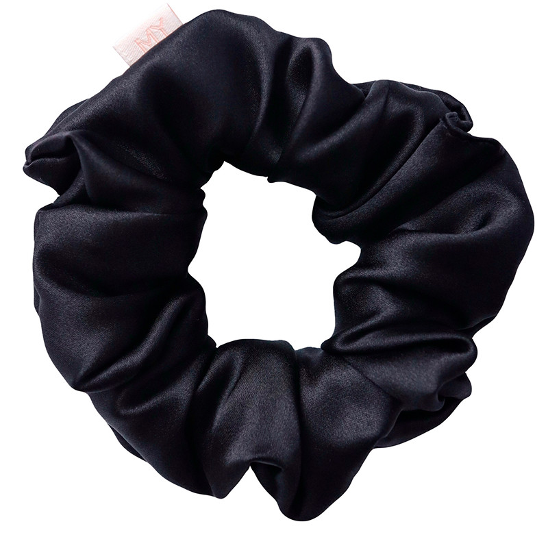 Резинка шовкова для волосся Чорний оксамит Black Velvet L MY HEART