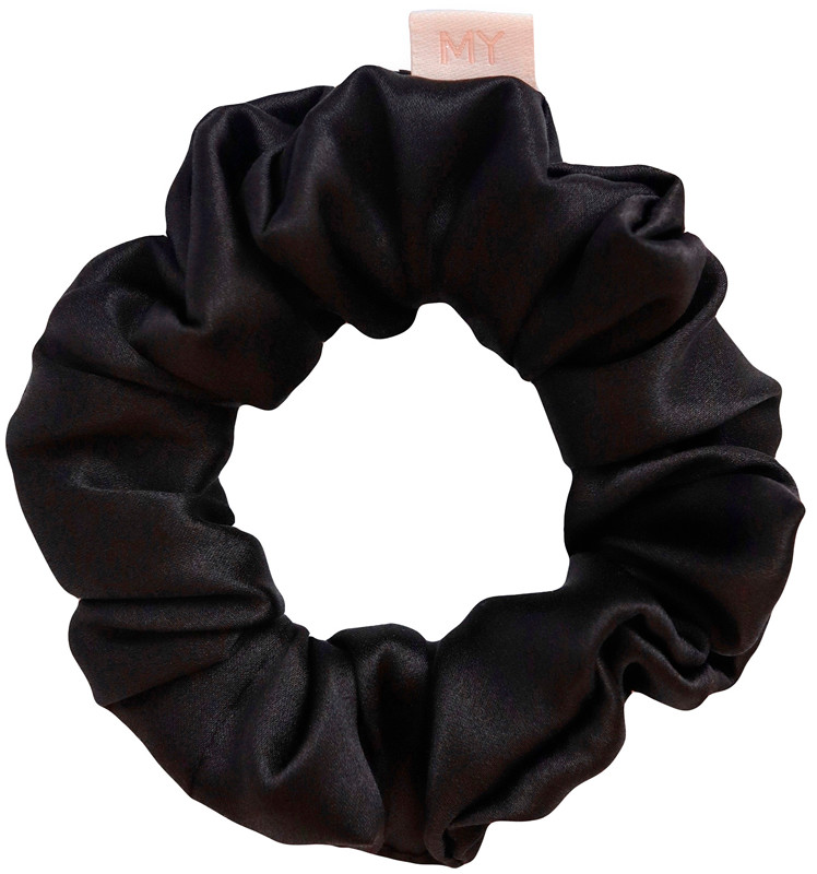 Резинка шовкова для волосся Чорний оксамит Black Velvet M MY HEART