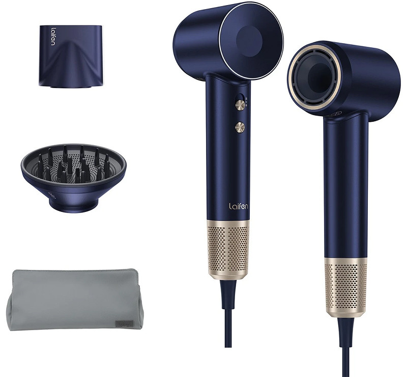 Фен для волосся з іонізацією Laifen Swift Premium Platinum Blue на beauty-prof.com Фен для волосся з іонізацією Laifen Swift Premium Platinum Blue