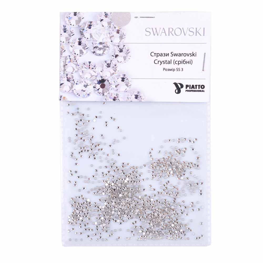 Стразы Swarovski 2000 SS 3 Crystal (серебро) Piatto, 1440 шт