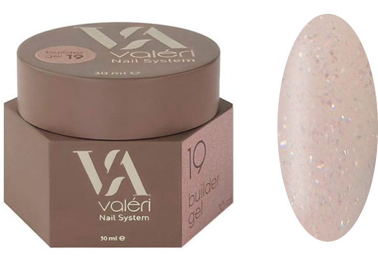 Гель для наращивания 19 Builder Gel VALERI, 30 мл