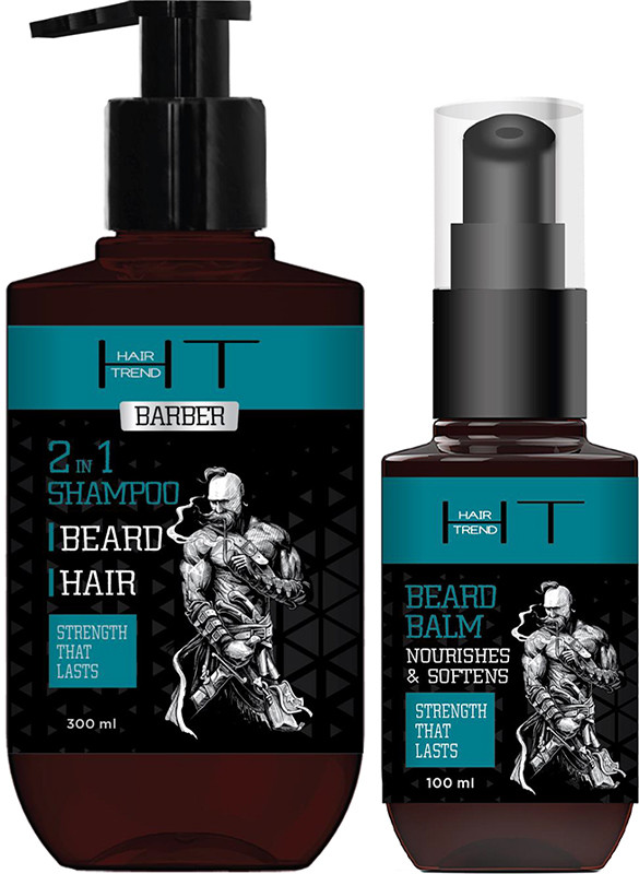 Набор по уходу за бородой (шампунь, 300 мл + бальзам, 100 мл) HAIR TREND Фото 2