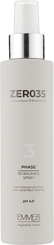 Спрей фіксації кольору незмивний Фаза-3 Pro Hair Re-Balance Spray, pH 4 Emmebi, 150 мл