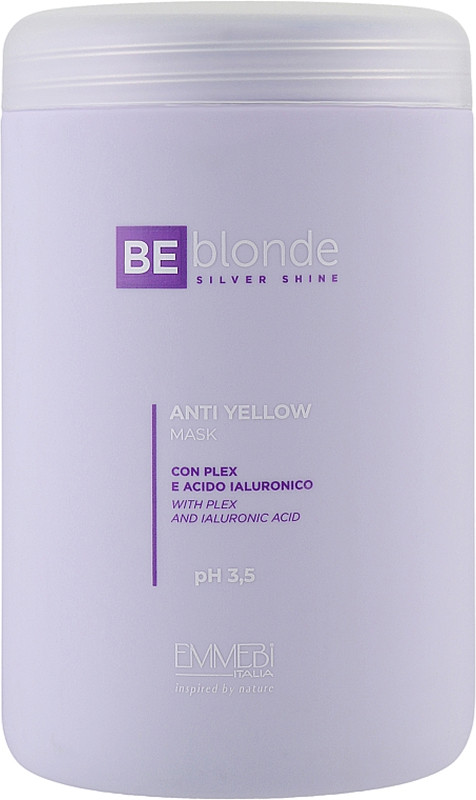 Шампунь антижелтый Be Blonde Silver Shine Anti Yellow Shampoo, pH 5,2 Emmebi, 1000 мл