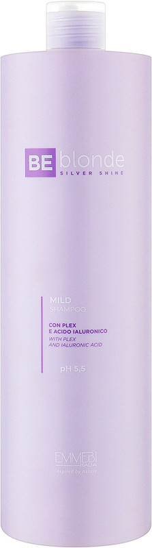 Шампунь мягкий блеск Be Blonde Silver Shine Mild Shampoo, pH 5,5 Emmebi, 1000 мл