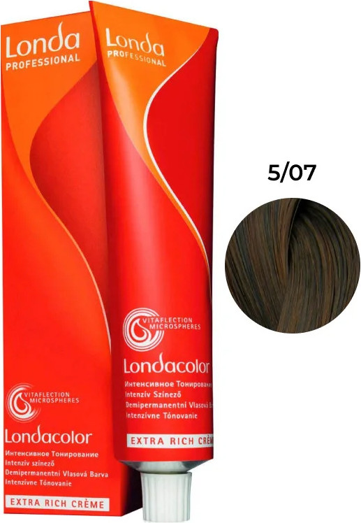 Краска для волос для работы с сединой Extra Cover №5/07 Londa Professional, 60 мл