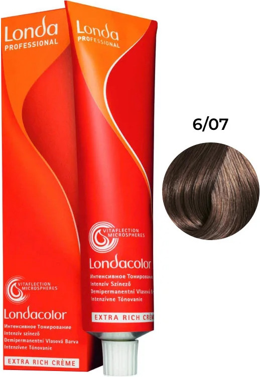 Фарба для волосся для роботи з сивиною Extra Cover №6/07 Londa Professional, 60 мл