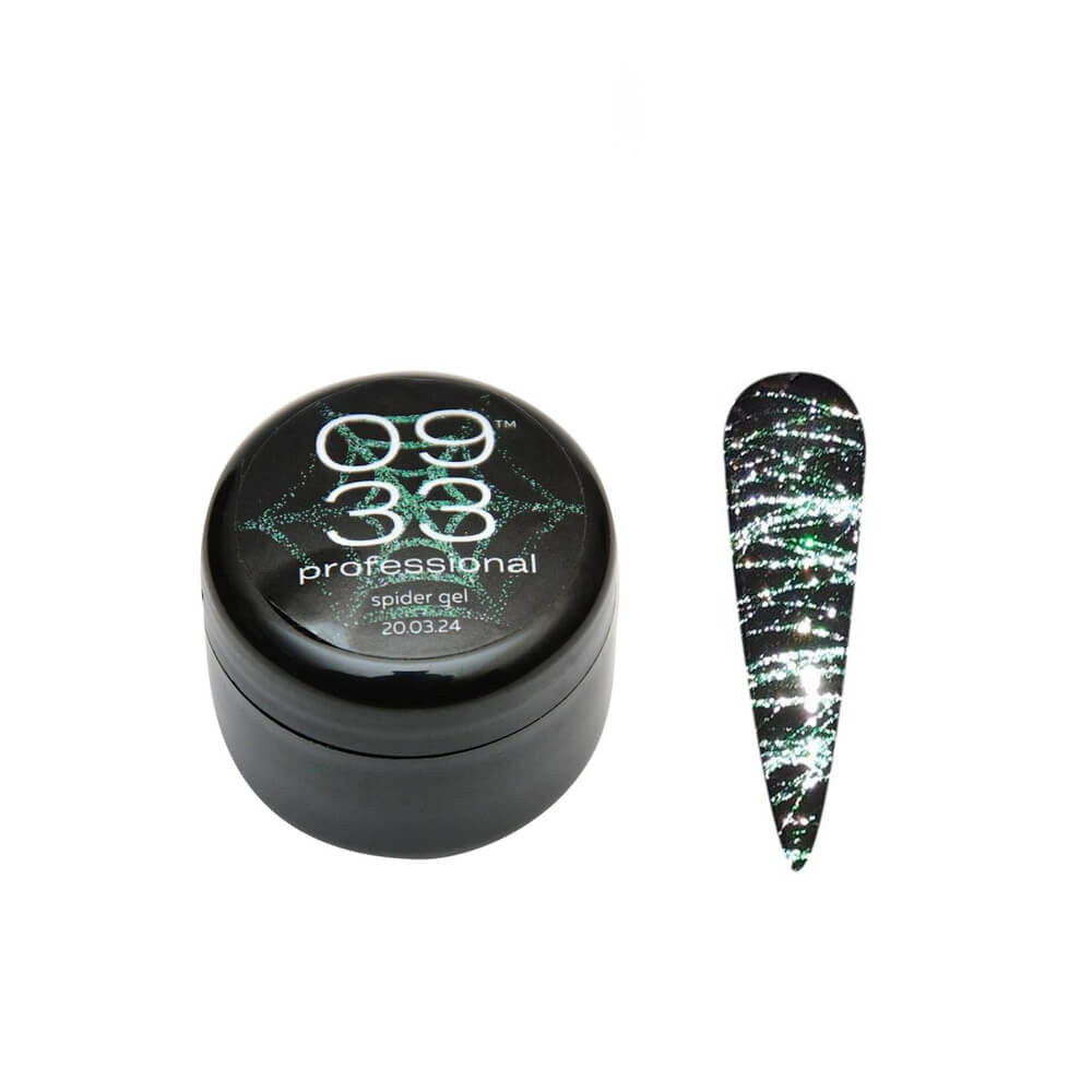 Павутинка світловідбивна Spider gel 0933 №5 зелена