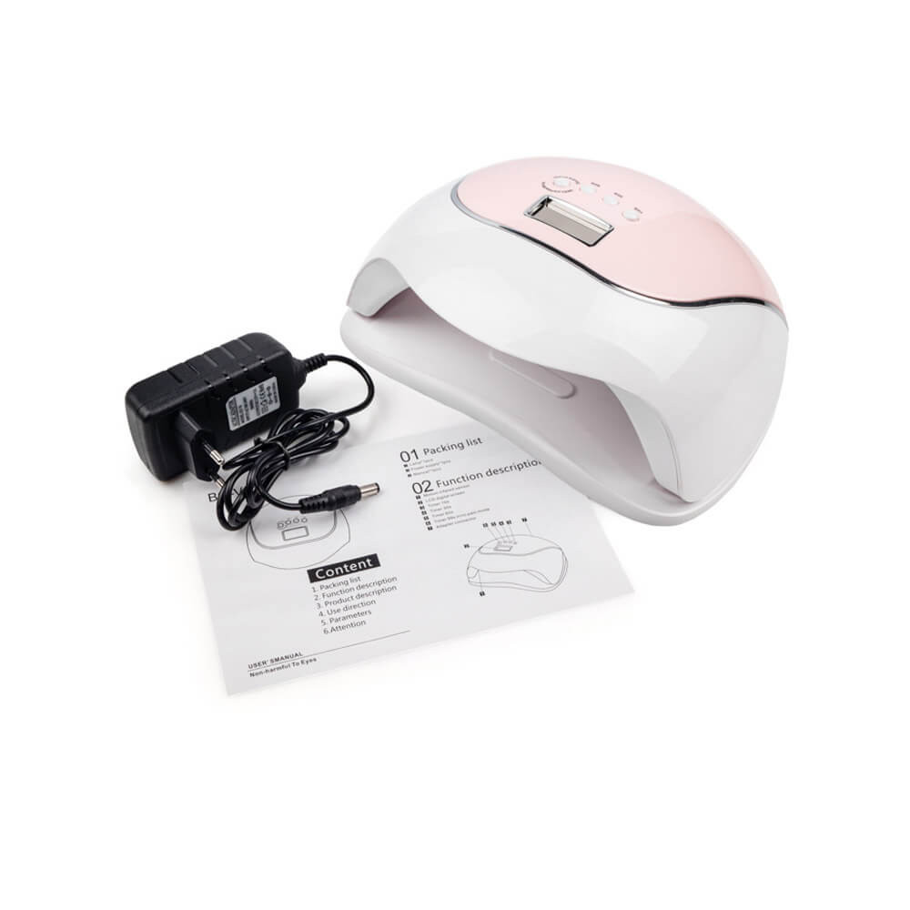 LED+UV SUN Лампа для нігтів BQ-V5 120W MACAROON PINK  Фото 4 