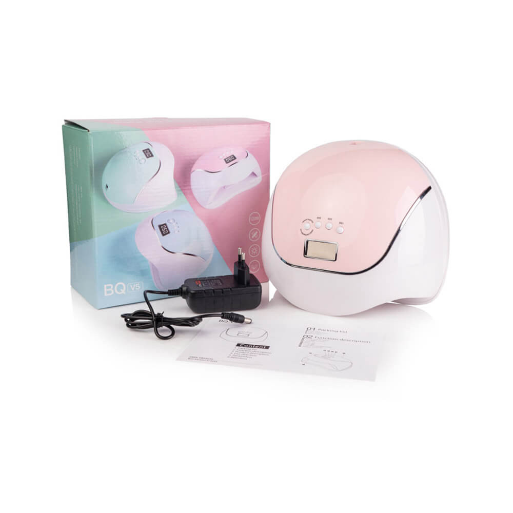 LED+UV SUN Лампа для нігтів BQ-V5 120W MACAROON PINK  Фото 5 