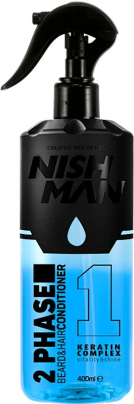 Кондиционер для волос и бороды 2-фазный Keratin Nishman, 400 мл