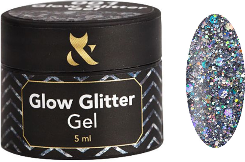 Глітер для дизайну Glow Glitter Gel №002 F.O.X, 5 мл