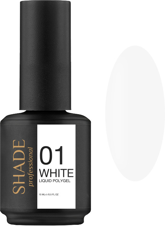 Жидкий полигель  Liquid Polygel № 01 White Shade, 15 мл