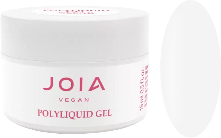 Рідкий гель для укріплення та моделювання PolyLiquid gel Delicate White JOIA VEGAN, 15 мл