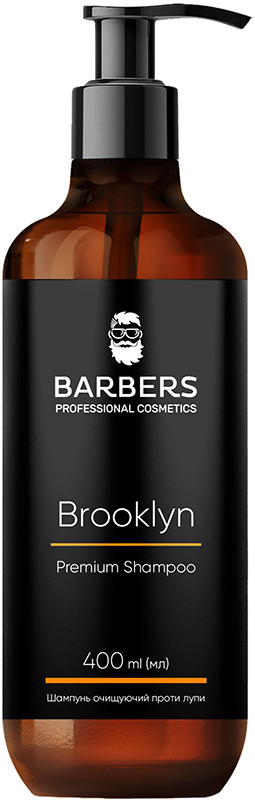 Шампунь для чоловіків проти лупи Barbers Brooklyn, 400 мл
