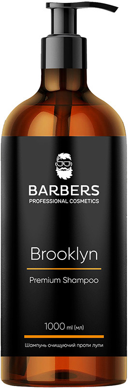 Шампунь для мужчин против перхоти Barbers Brooklyn, 1000 мл 