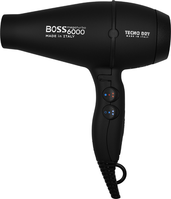 Фен професійний для волосся чорний Boss 6000, 2500W Tecnodry на beauty-prof.com Фото 2 Фен професійний для волосся чорний Boss 6000, 2500W Tecnodry Фото 2