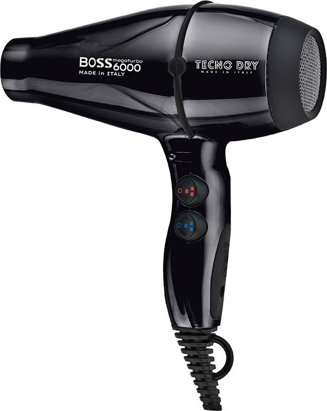 Фен професійний для волосся чорний Boss 6000, 2500W Tecnodry на beauty-prof.com Фото 3 Фен професійний для волосся чорний Boss 6000, 2500W Tecnodry Фото 3