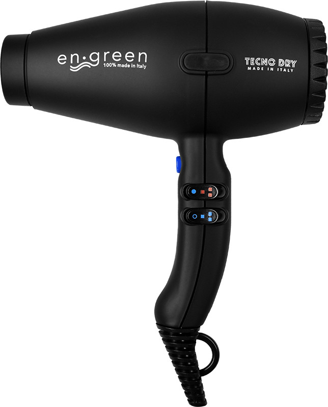 Фен профессиональный для волос черный En green, 2200W Tecnodry на beauty-prof.com Фото 2 Фен профессиональный для волос черный En green, 2200W Tecnodry Фото 2