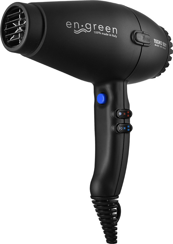 Фен профессиональный для волос черный En green, 2200W Tecnodry на beauty-prof.com Фото 3 Фен профессиональный для волос черный En green, 2200W Tecnodry Фото 3
