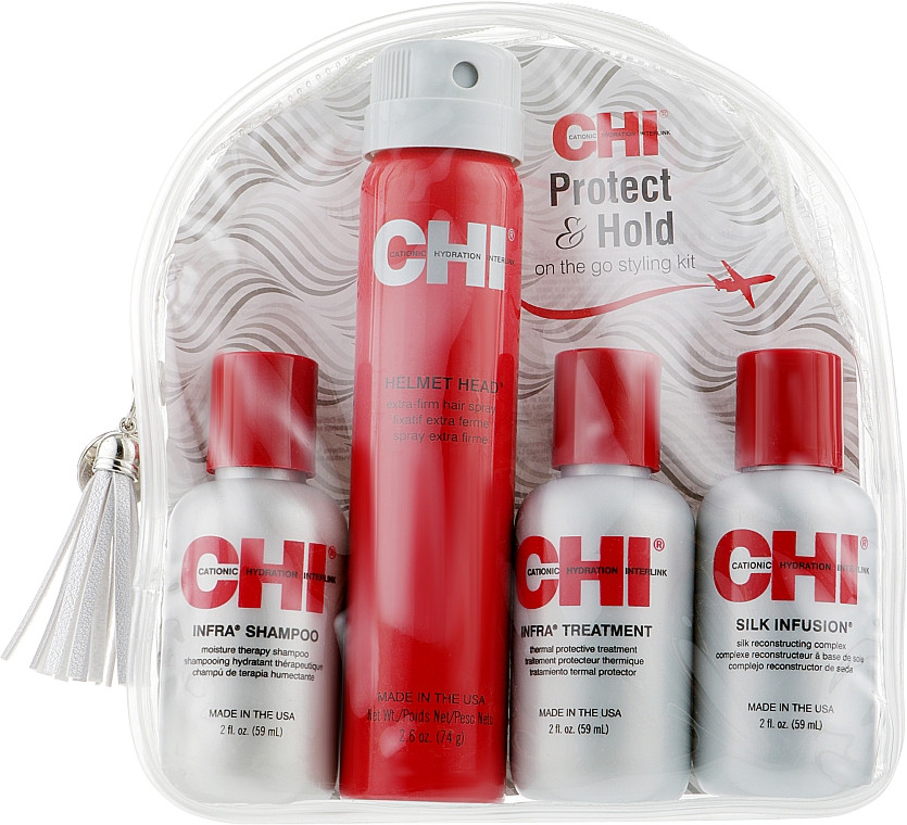 Набір для догляду за волоссям Protect and Hold Kit CHI, (59 мл/74 г/59 мл/59 мл)